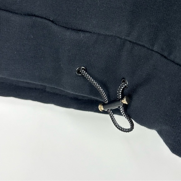Varley Morrison High Neck Sweatshirt Womens Size S Boxy Pullover Draw Cord Black - Picture 3 of 11